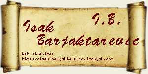 Isak Barjaktarević vizit kartica